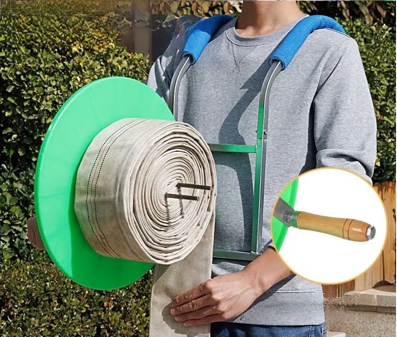 OT246 โรลม้วนสายส่งน้ำ สายยาง สายสูบน้ำแบบสะพายไหล่ น้ำหนักเบา พกพาง่าย