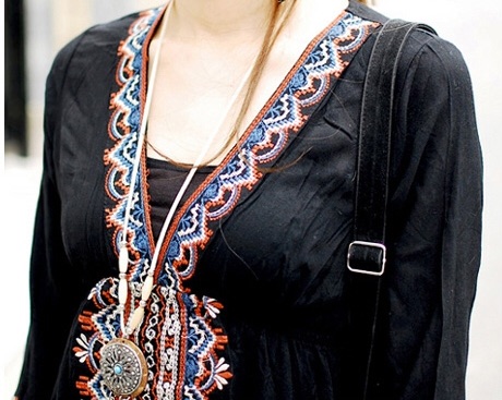 Minidress ปักลายสไตล์โบฮีเมียน ✅ครบสี