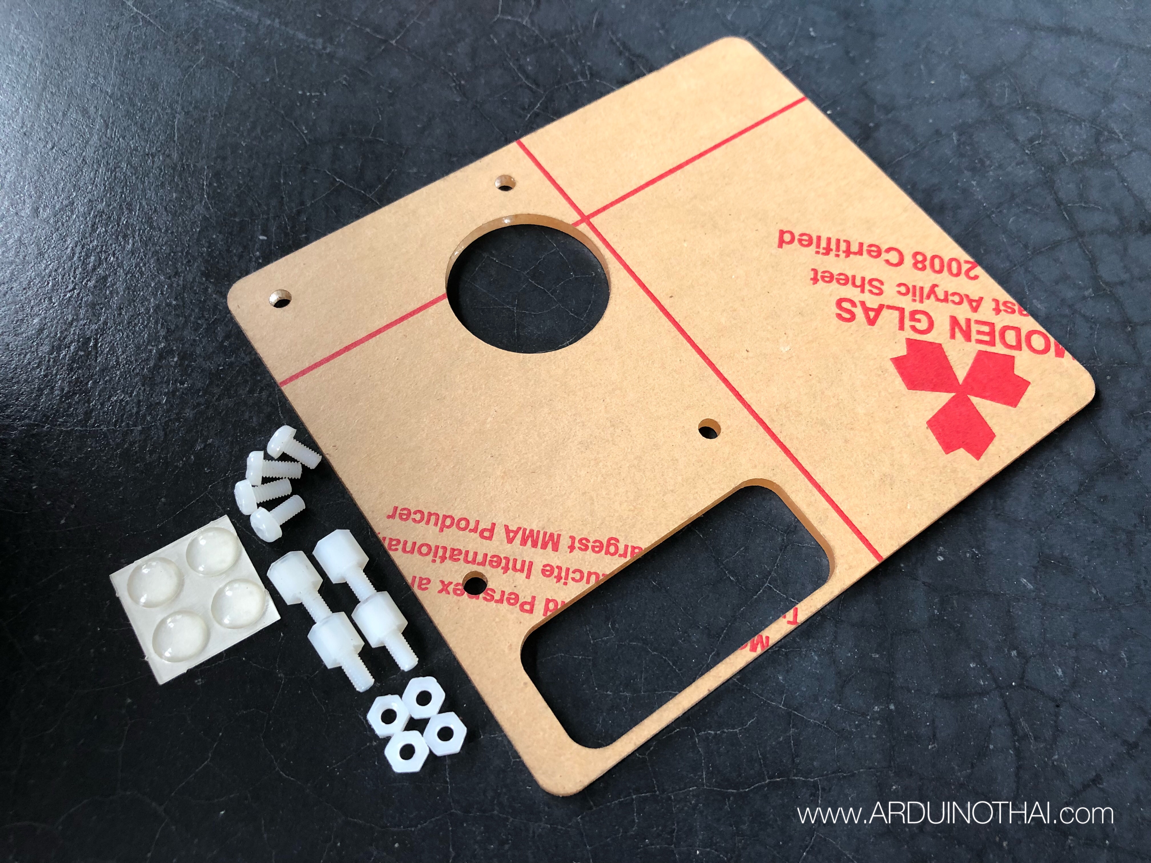 ชุดอคิลิคสำหรับติดตั้งบอร์ด Kidbright และ Breadboard 400 holes