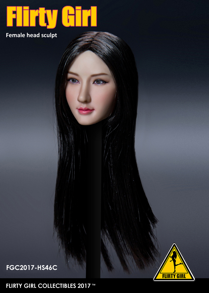 Flirty Girl FGC2017-HS46A, B, D Female Head sculpt