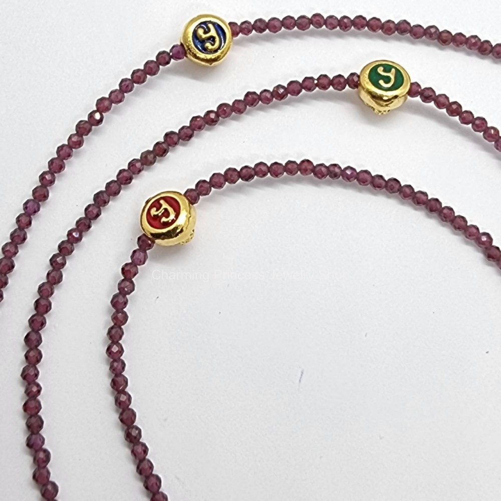 สายคล้องแมส สายคล้องแว่นตา หินนำโชค Garnet โกเมน ชุดหัวนะโมเสาร์ห้า รุ่นรวยแล้วรวยอีก สร้อยคล้องแมส ( 4in1 ) สายคล้อง mask สายคล้องแว่น สร้อยคอหินนำโชค และยังเป็นเครื่องรางได้อีกด้วย