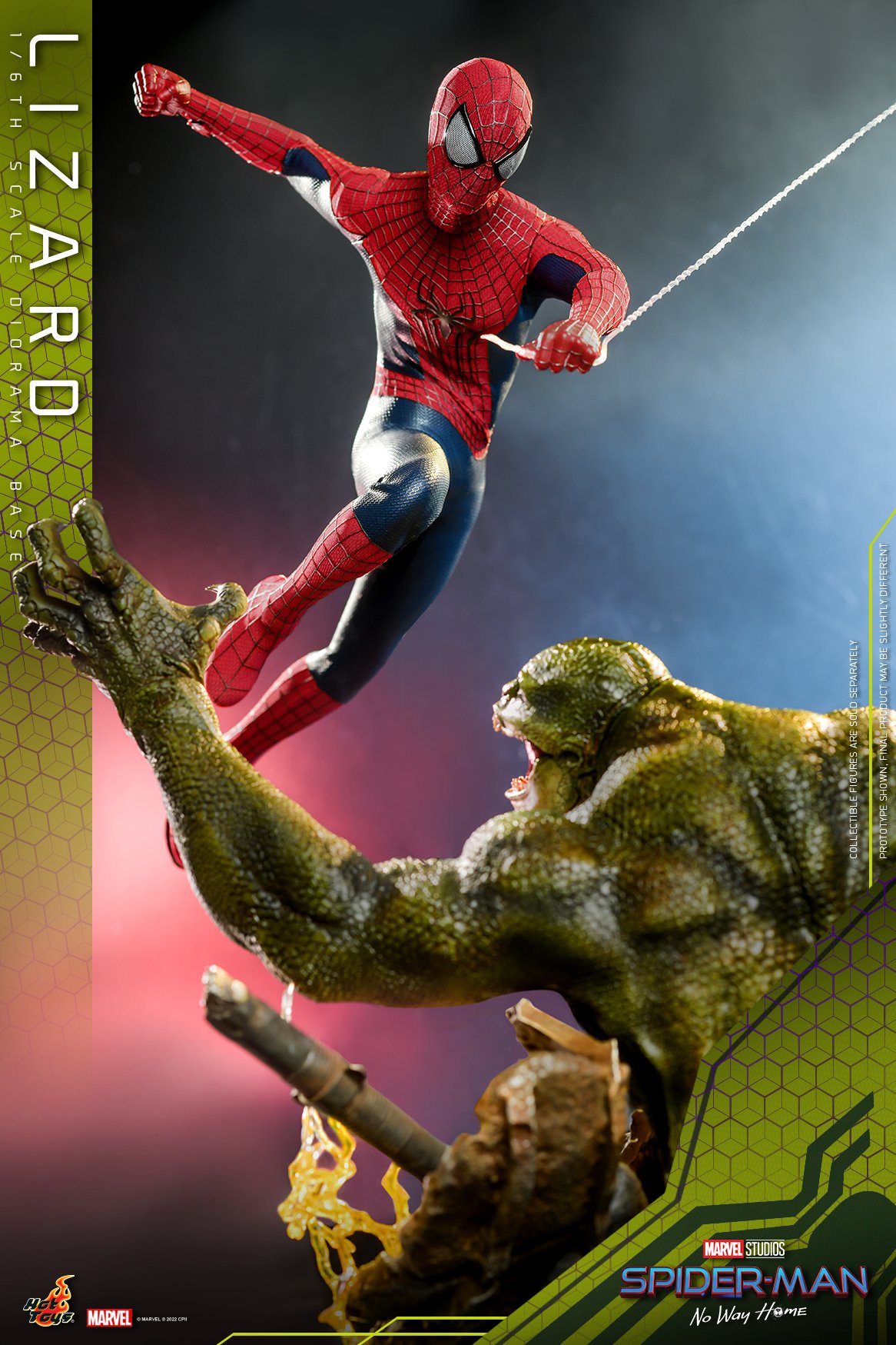 Hot Toys MMS658 1/6 The Amazing Spider-Man 2 - The Amazing Spider-Man + ACS013 1/6 Spider-Man: No Way Home - Lizard Diorama Base