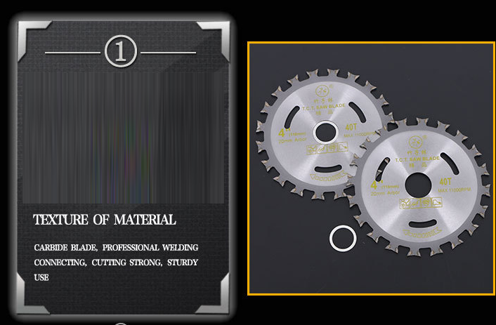 DG17 ใบตัดไม้ 4 นิ้ว Twin Jaw Carbide ลดเสียงรบกวน คุณภาพสูง อายุการใช้งาน x 2
