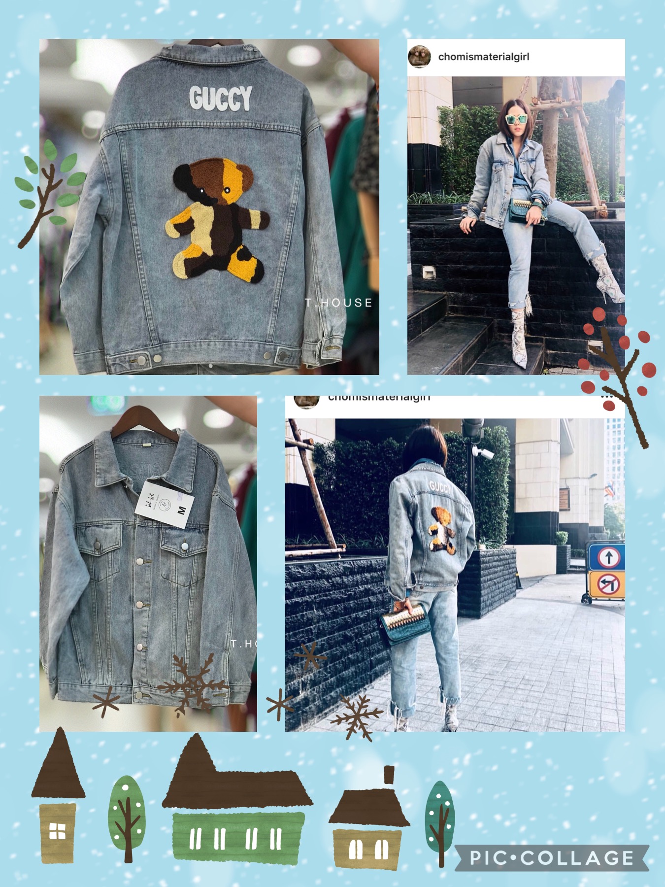 แจ็คเก็ตยีนส์GUCCY 🧸เสื้อยีนส์สไตล์เกาหลี น่ารักๆ
