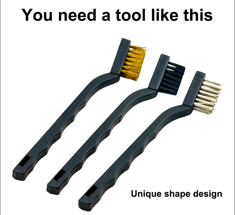 B01 ชุดแปรงอเนกประสงค์ ทองเหลือง/สเตนเลส/ไนล่อน