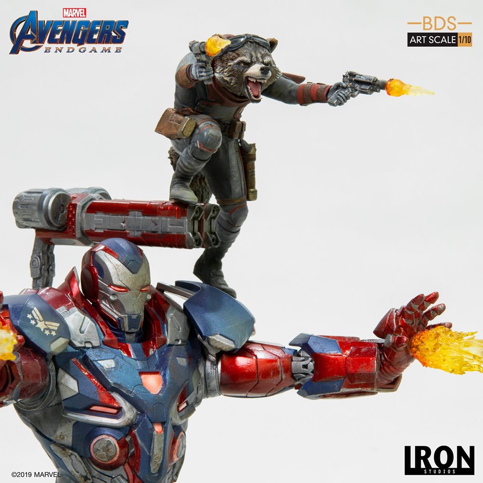Iron Studios BDS Art Scale 1/10 Avengers: Endgame - Iron Patriot & Rocket