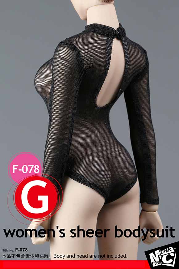 SUPERMCToys F-078D Women's Swimming Suit & Sheer Bodysuit