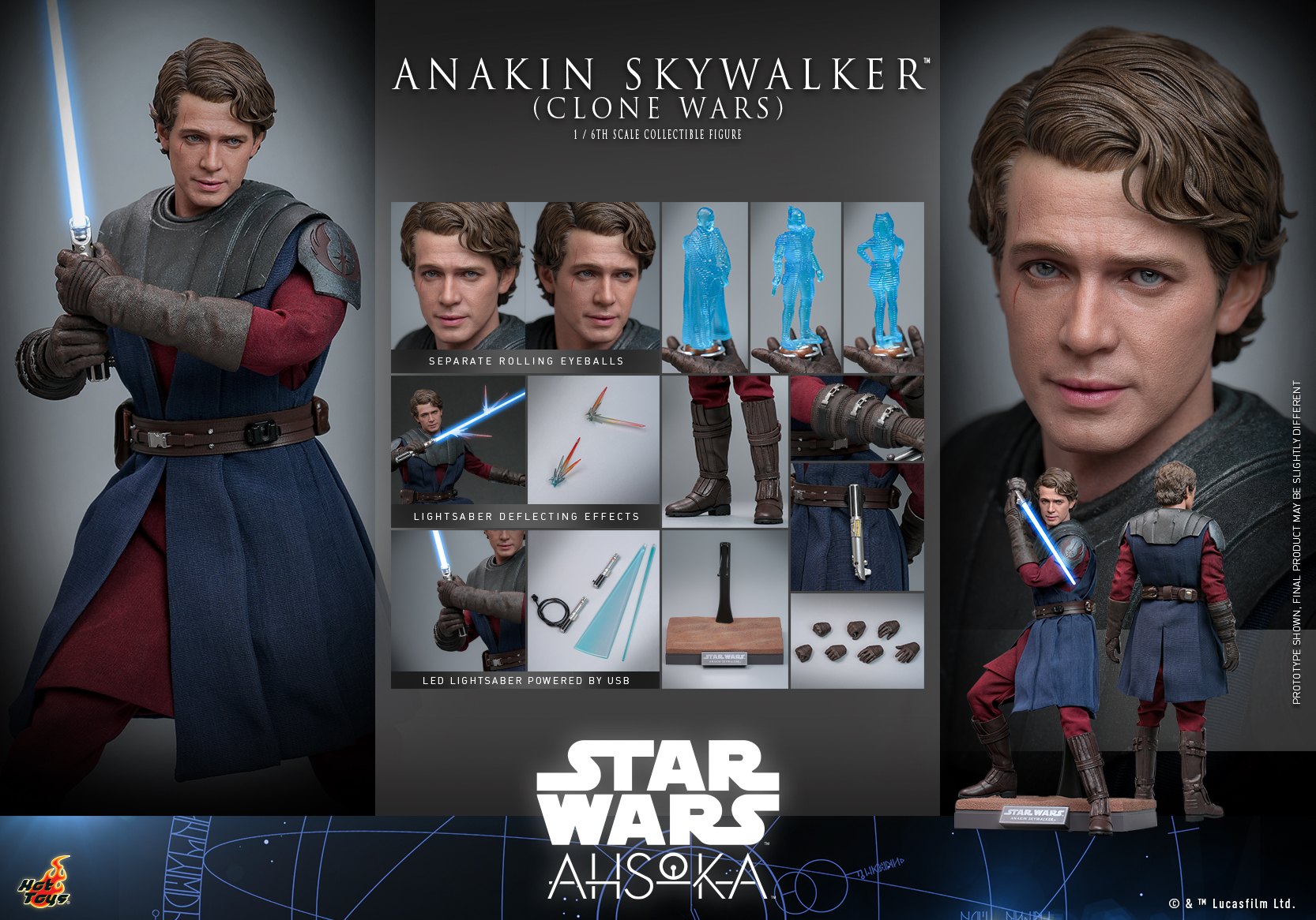 Hot Toys TMS129 Star Wars: Ahsoka™ - Anakin Skywalker™ (Clone Wars)