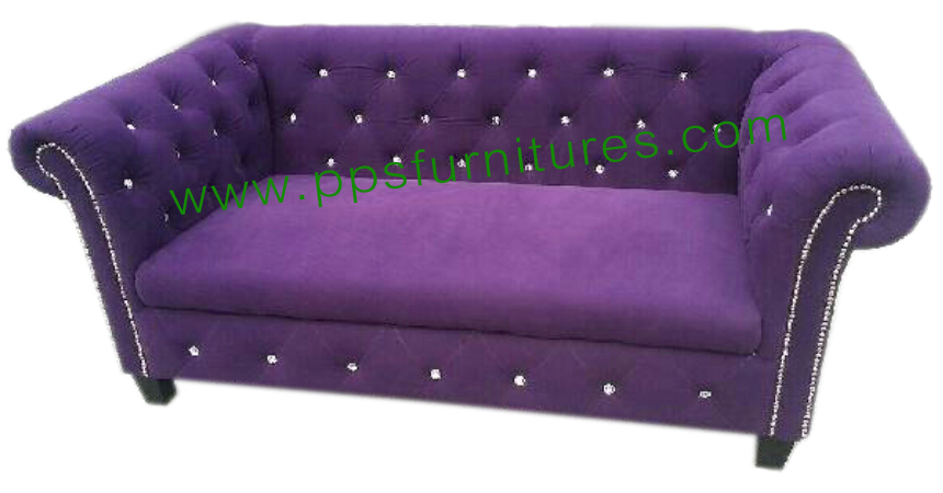 โซฟากำมะหยี สีม่วง
