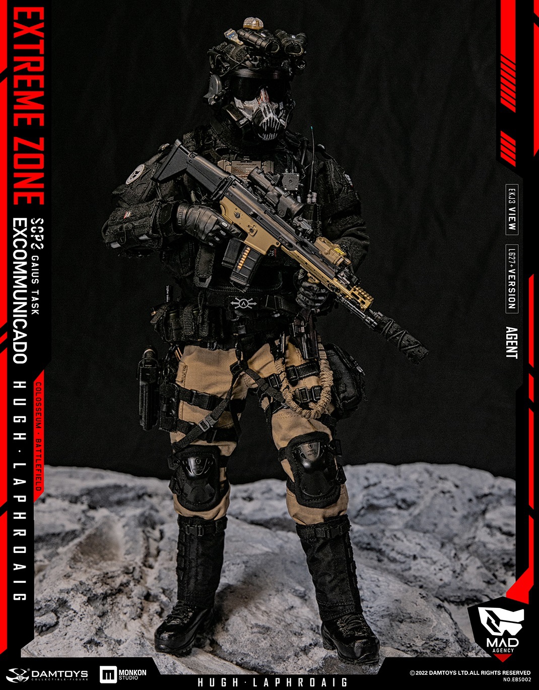 DAMTOYS EBS002 1/6 EXTREME ZONE - AGENT HUGH LAPHROAIG