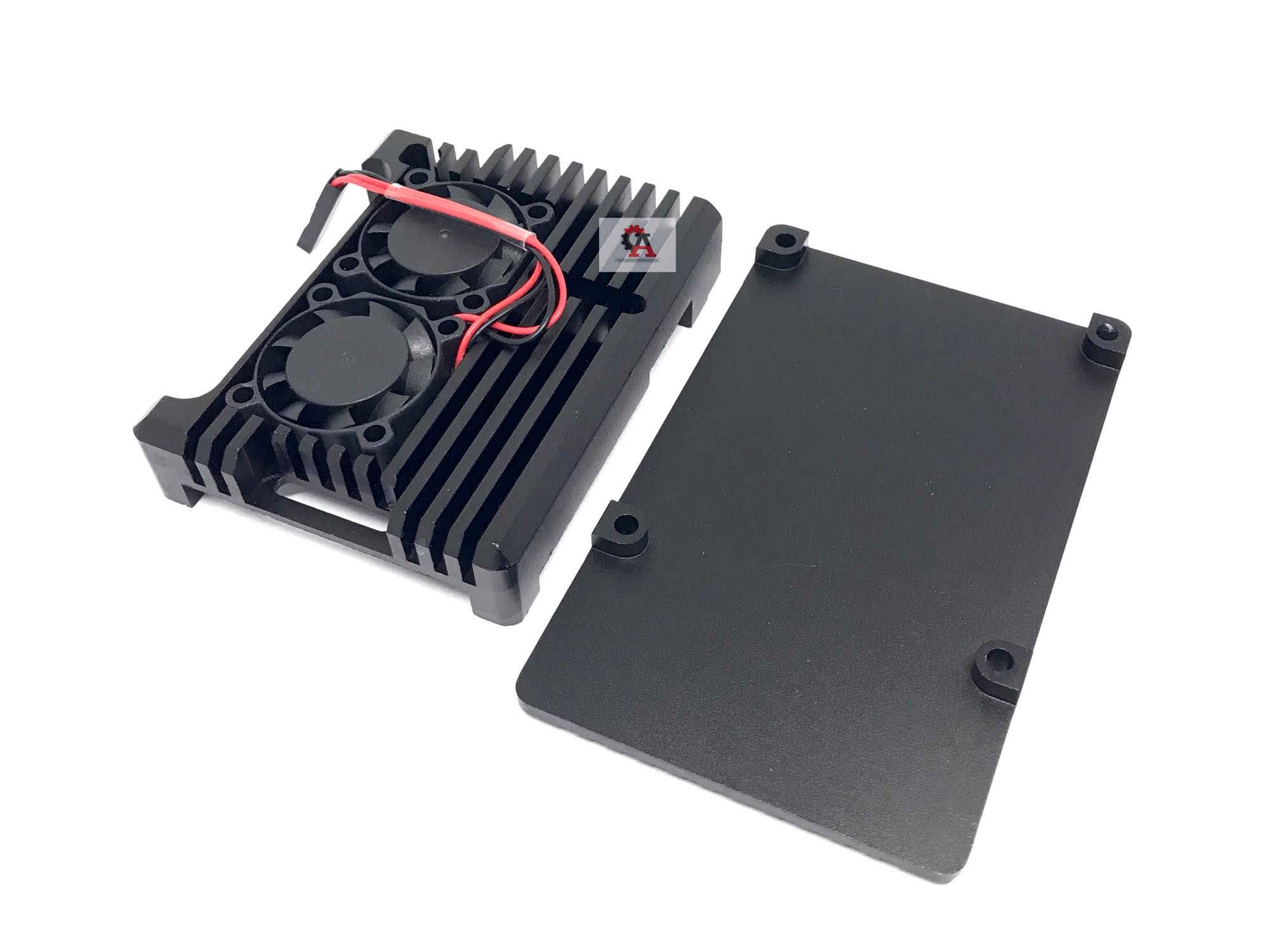 Raspberry pi 4 aluminum case (อลูมิเนียมสีดำ)