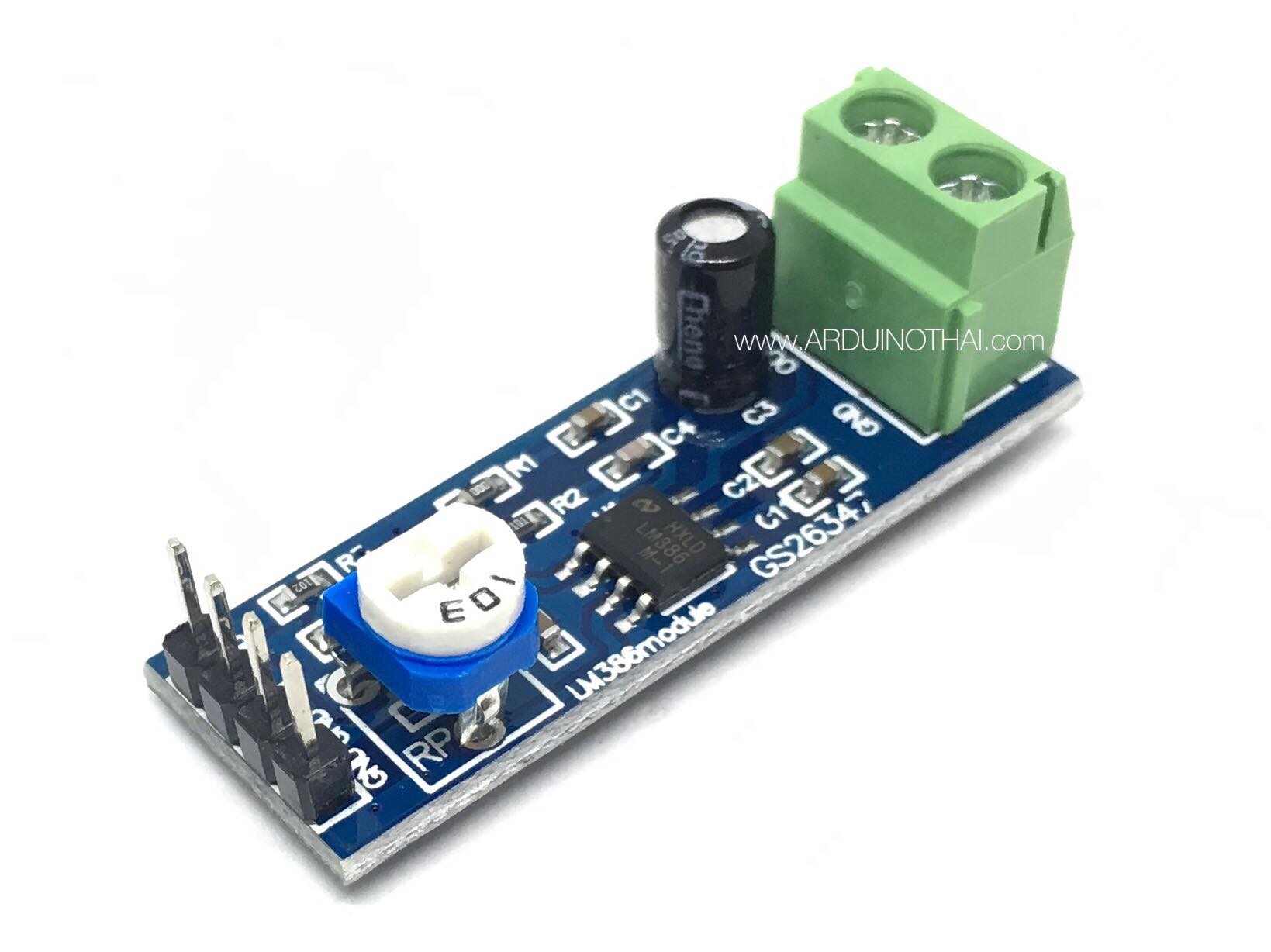 LM386 200XGain Audio Amplifier Module โมดูลขยายเสียง สต็อกไทยส่งไว