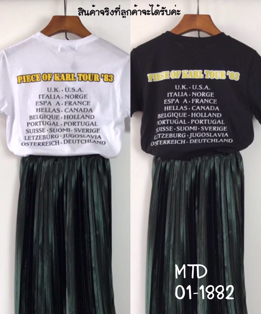 เสื้อยืดวินเทจ สกรีนลายและตัวหนังสือ แบรนด์ตามรูป **งานป้ายMatilda (MTD)
