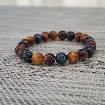 Tiger Eye 3 Colors หินสามทหารเสือ 8 มม แก้ปีชง พลิกฟื้นดวงชะตา แคล้วคลาดปลอดภัย