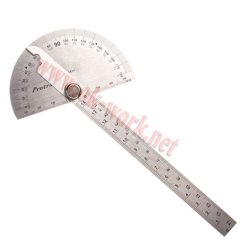 R01 ไม้โปรเสตนเลสวัดองศา 180 องศา