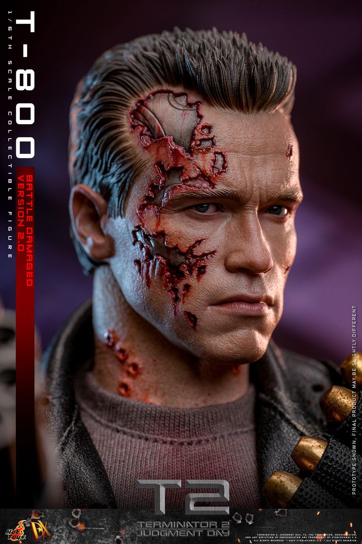 Hot Toys DX46 Terminator 2: Judgment Day - T-800 (Battle Damaged Version 2.0)