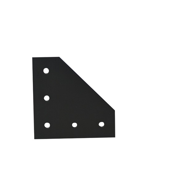 Corner Plate Bracket L-shaped 5-hole Black 4040L