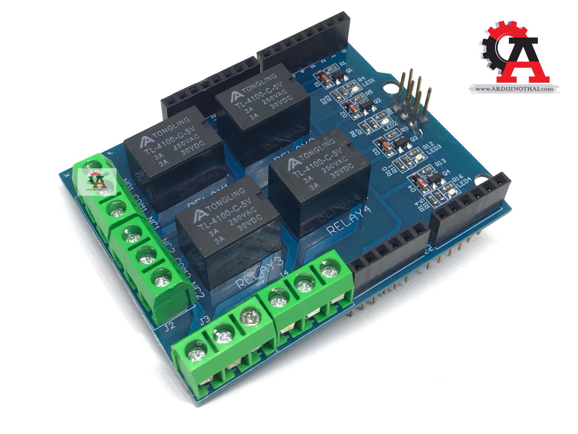 4-channel Relay Shield 5V สำหรับบอร์ด Arduino UNO สต็อกไทยส่งไว