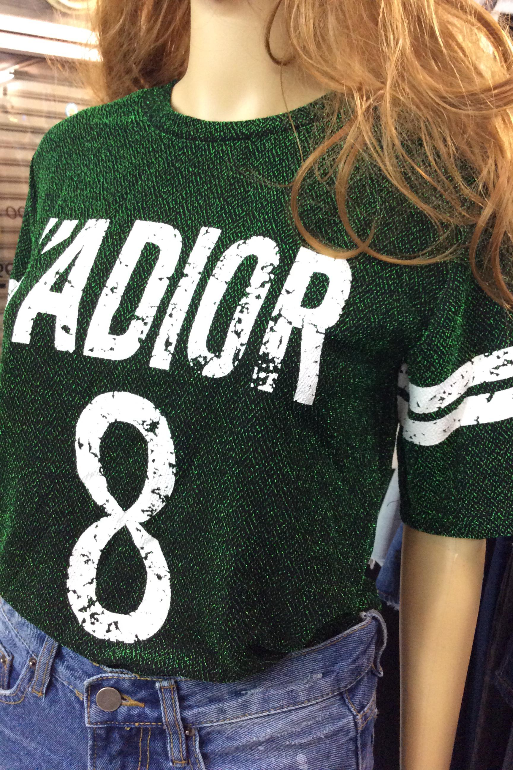 🦋เสื้อยืดสไตล์เกาหลี ผ้าวิ้งๆวาวๆ สกรีน J'ADIOR 8 เนื้อผ้านุ่มนิ่มใส่สบาย