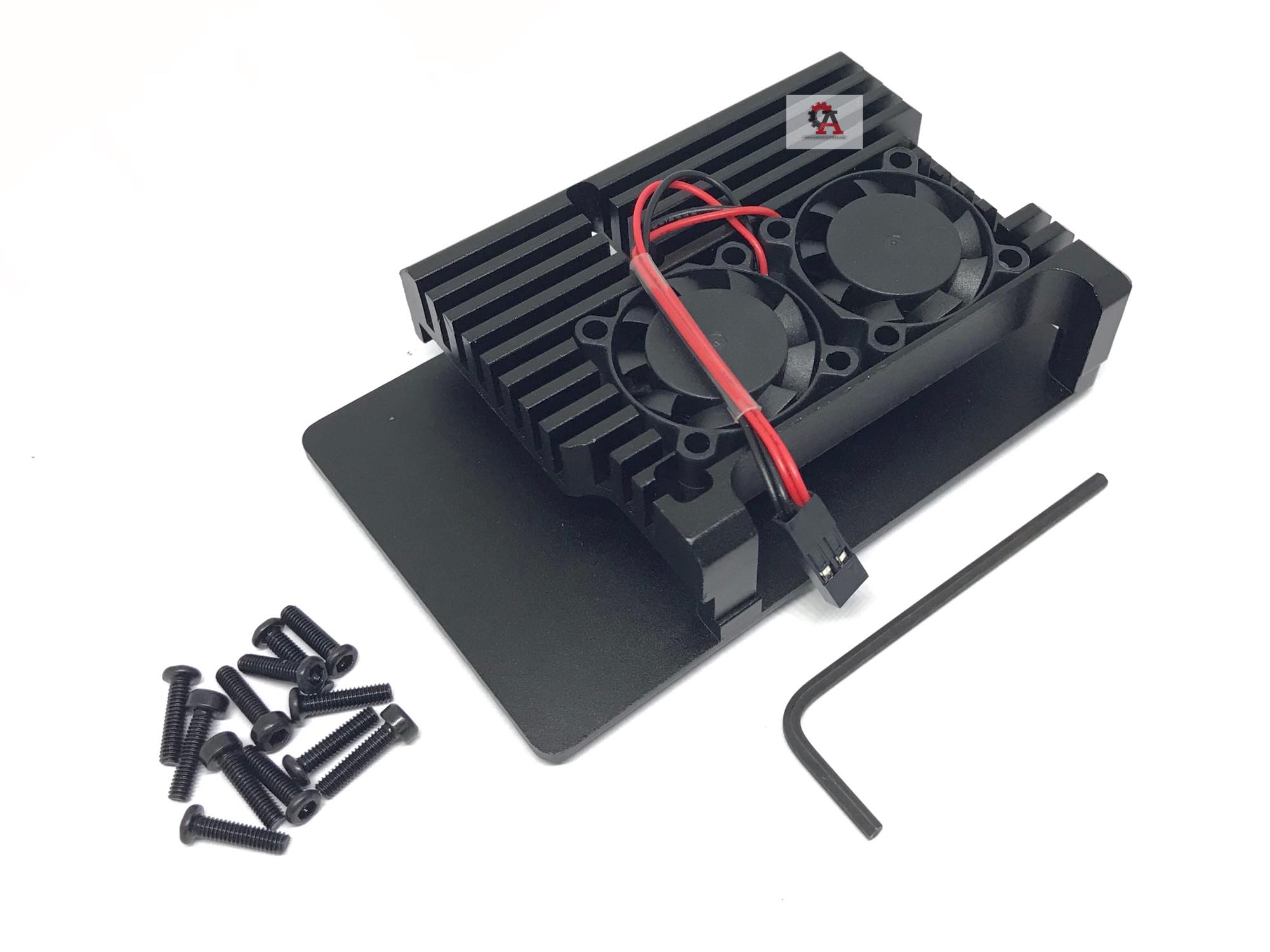 Raspberry pi 4 aluminum case (อลูมิเนียมสีดำ)