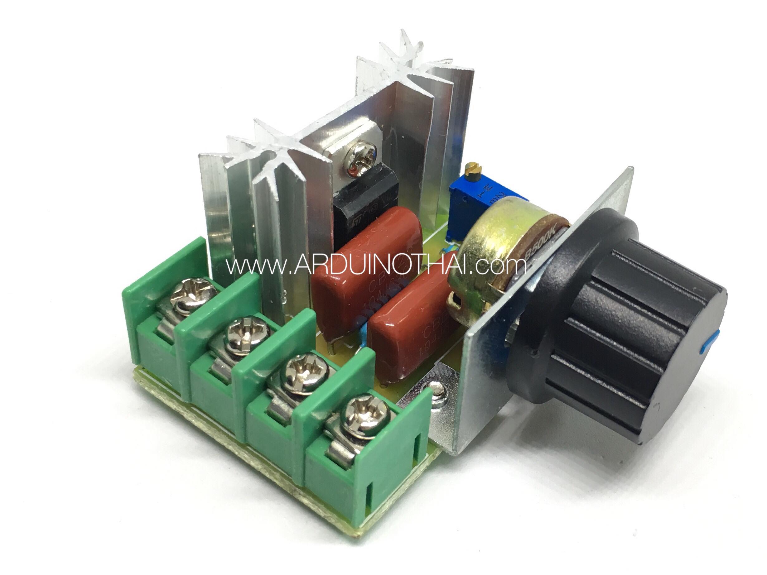 โมดูลปรับความเร็วมอเตอร์และแสงไฟแบบ AC, SCR Voltage Regulator 2000W สต็อกไทยส่งไว