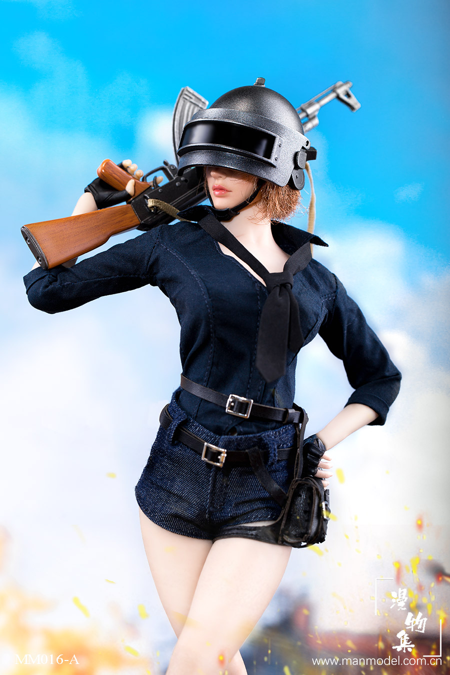 Manmodel MM016-A, MM016-C Chicken Dinner Female Combat Suit (Dark Blue)/(Light blue)