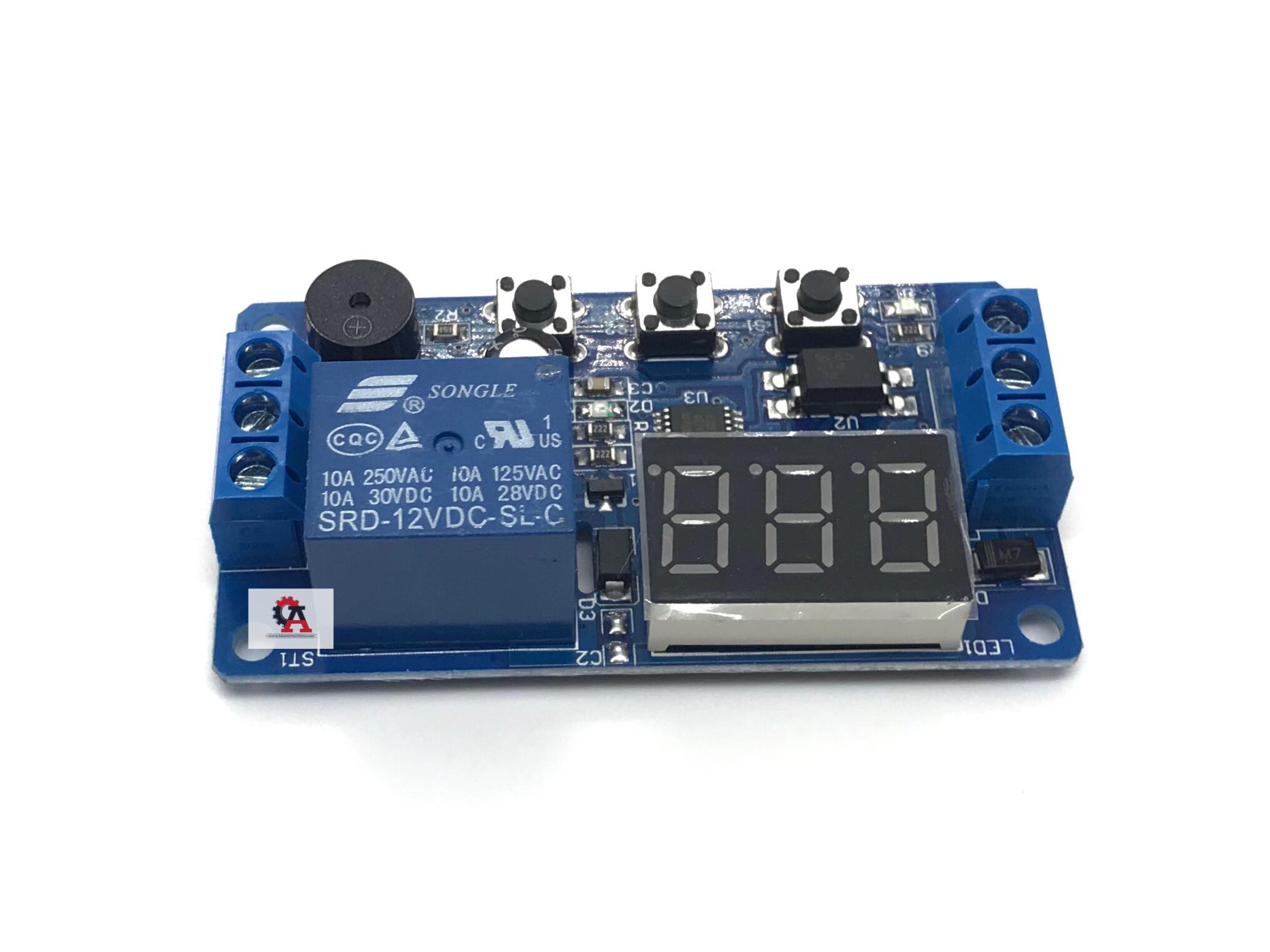 Timer with buzzer module 12V โมดูลตั้งเวลาเปิดปิดพร้อมลำโพง สต็อกไทยส่งไว