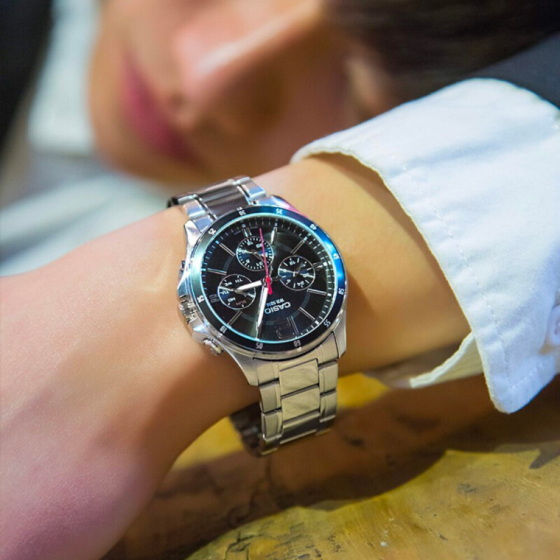 นาฬิกา CASIO นาฬิกาข้อมือ ผู้ชาย สายแสตนเลส รุ่น MTP-1374D MTP-1374D-1A MTP-1374D-1A2 MTP-1374D-2A MTP-1374D-2A2 MTP-1374D-5A