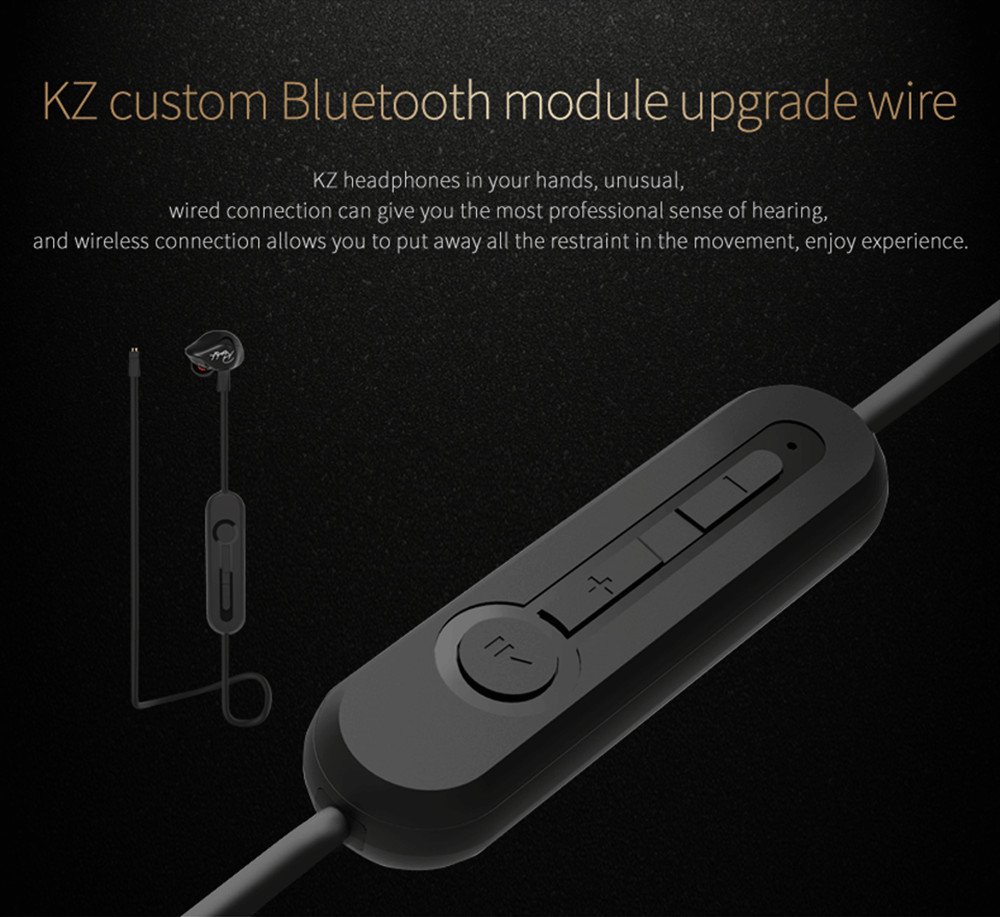ขายสายหูฟัง KZ Bluetooth สำหรับหูฟัง KZ ZST/ED12/ES3/ZSR , ZS3/ZS5 รองรับ Bluetooth 4.1,ใช้รับสาย,เปลี่ยนเพลง,เพิ่มระดับเสียงได้