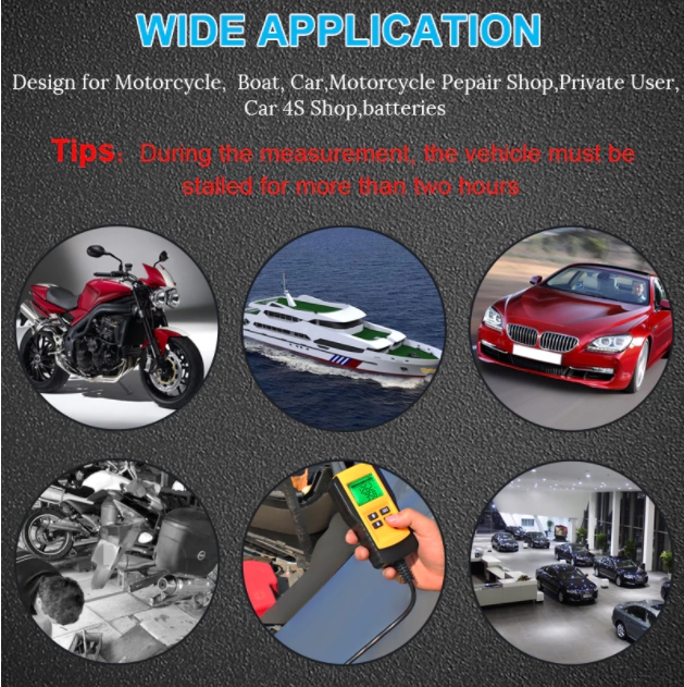 ADE07 เครื่องวัดประสิทธิภาพแบตเตอรี่ 12V แบตน้ำกรด กึ่งแห้ง แบตเจล