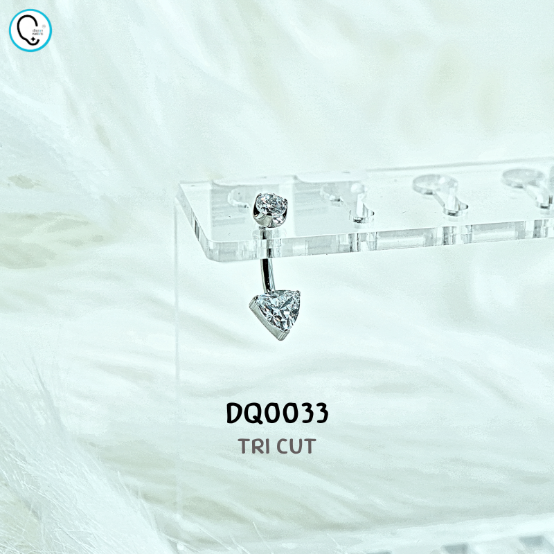 จิวสะดือไทเทเนี่ยม 100% สำหรับผิวแพ้ง่าย ก้านหนา 1.6 mm