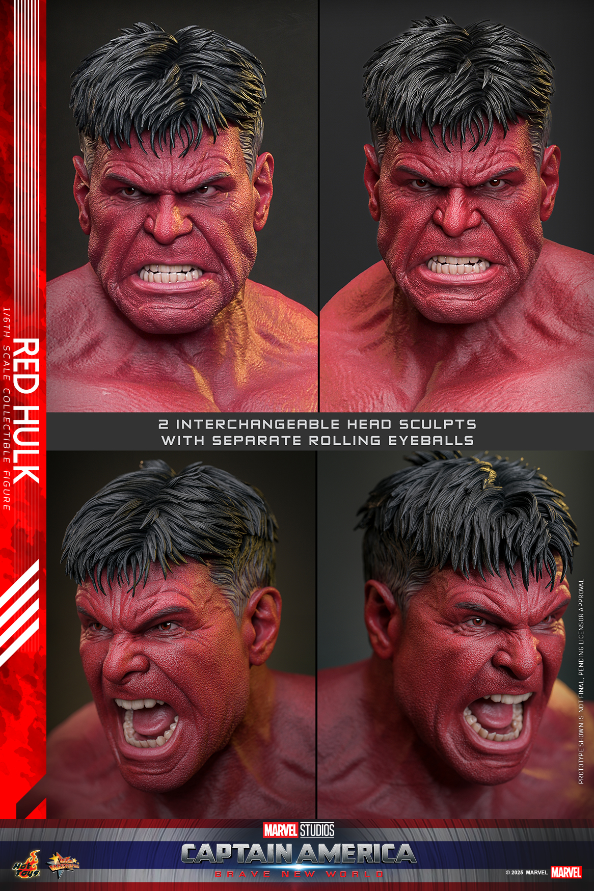 Hot Toys MMS797 Captain America: Brave New World - Red Hulk