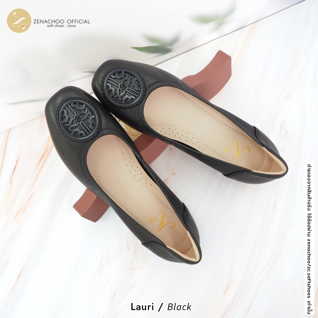 ทรงปกติ เปลี่ยนไซส์ได้-ไม่รับคืน Zenachoo รุ่น Lauri สูง 2นิ้ว หนังแกะ พื้นนิ่ม นวัตกรรมแม่เหล็กจากญี่ปุ่น ใส่สบาย