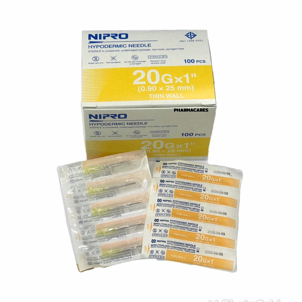 NIPRO 20Gx1นิ้ว (1 กล่อง 100 ชิ้น) นิโปร