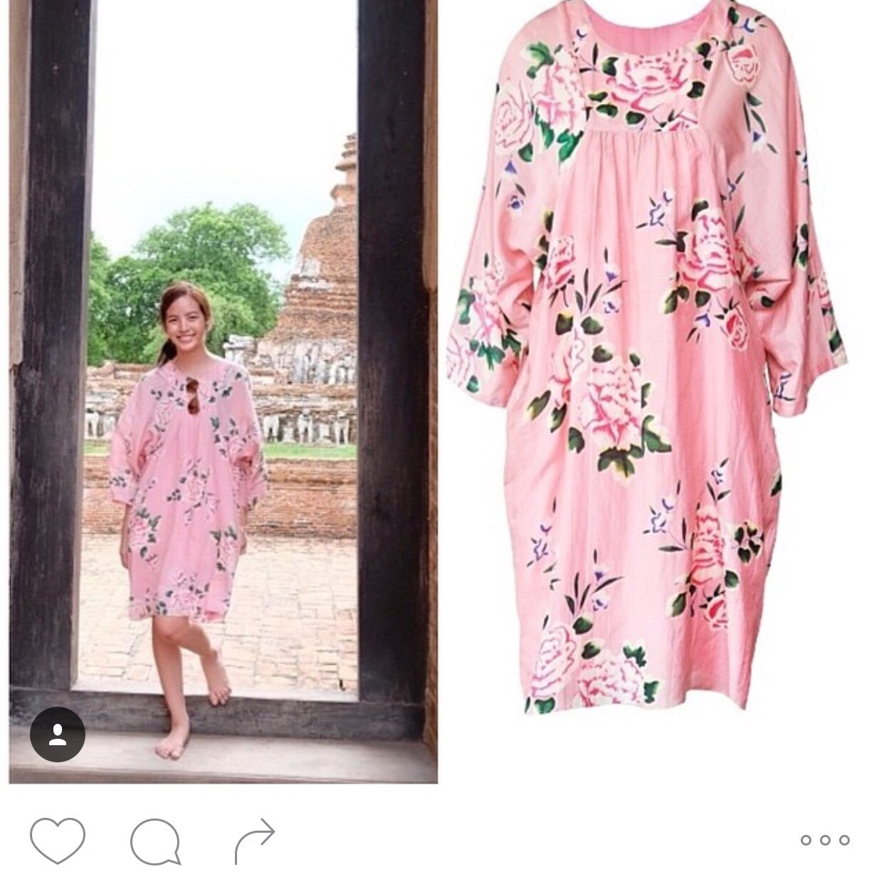 เดรสSoda ลายดอกกุหลาบสีชมพู แบบที่ดาราใส่กันเยอะมากๆๆๆ