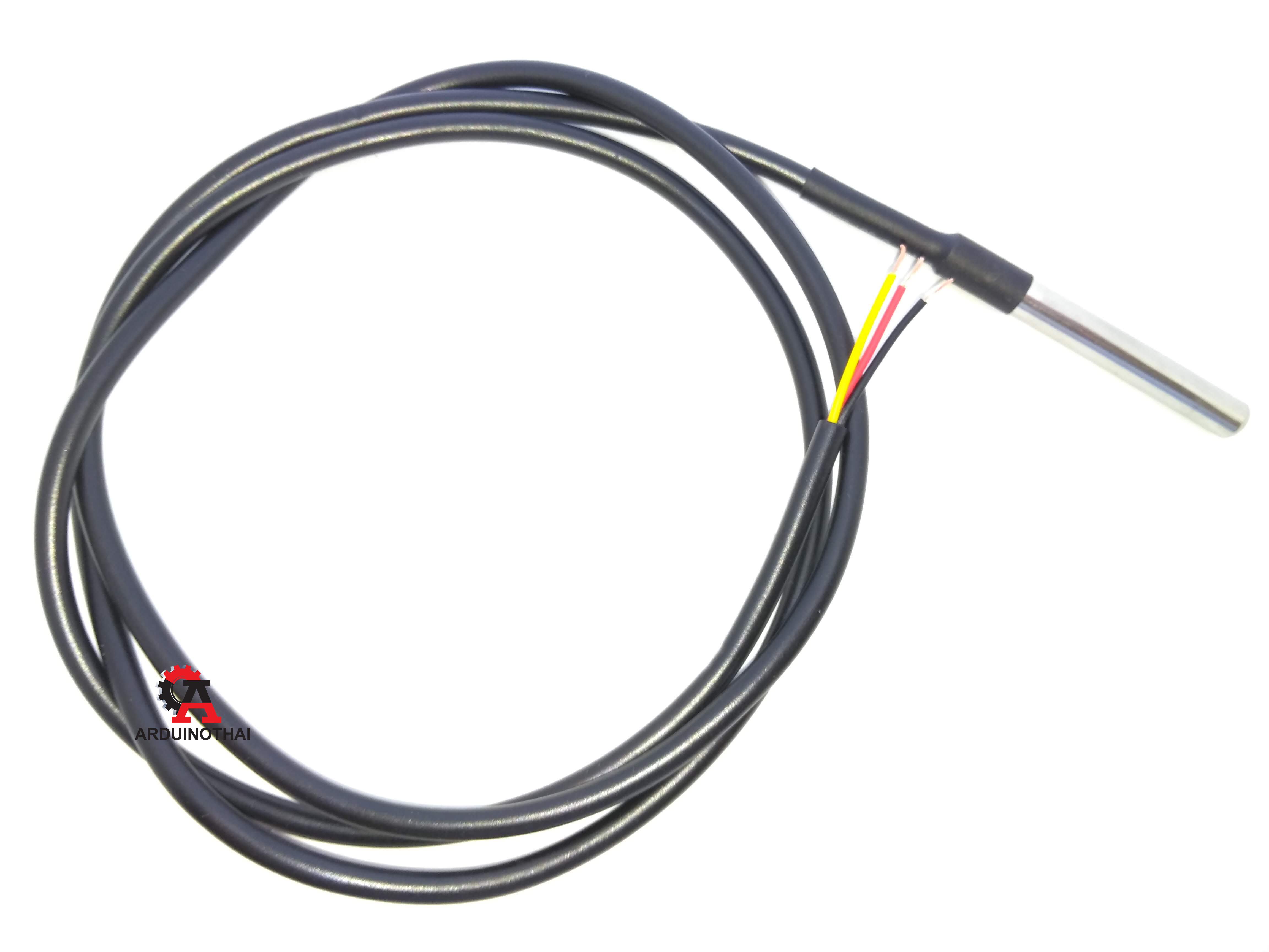 Temperature sensor DS18b20 Waterproof เซนเซอร์วัดอุณหภูมิ ( สายยาว 3 เมตร ) สต็อกไทยส่งไว