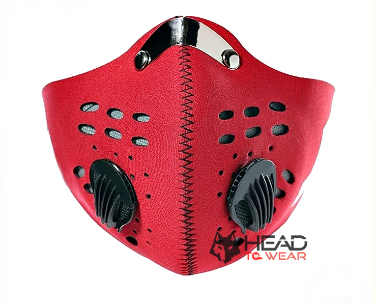 หน้ากากปิดจมูก และปาก มีแผ่นกรองฝุ่น : สีแดง RED รหัส JA005