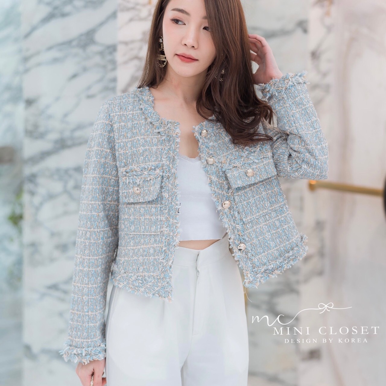 เสื้อคลุมทวีตสไตล์เกาหลี