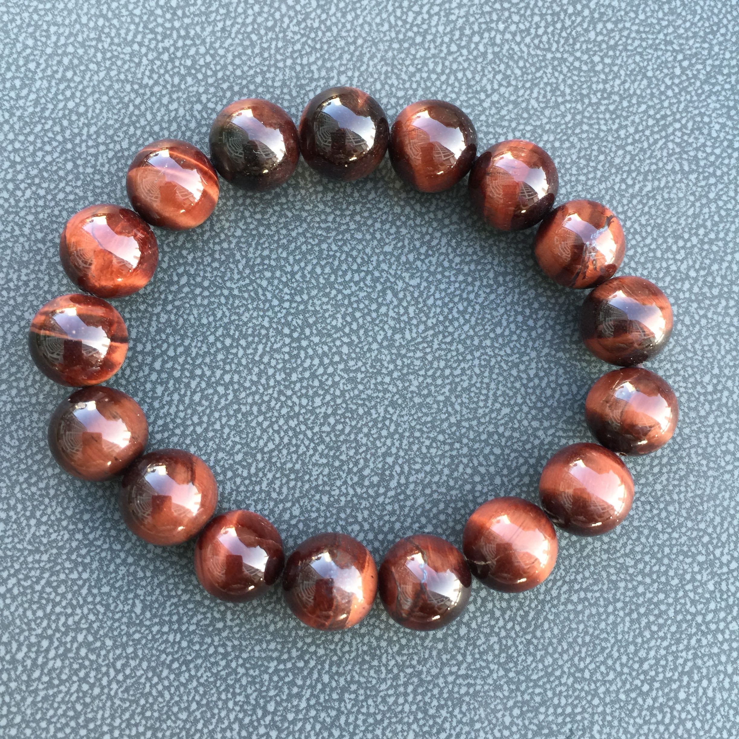 Tiger Eye Red เรด ไทเกอร์อาย หินตาเสือ 10 มม