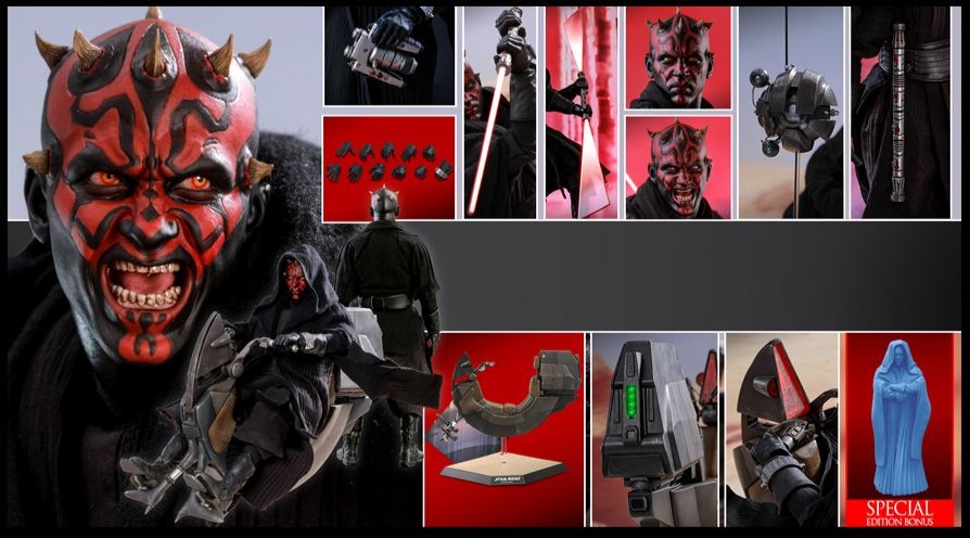 Hot Toys DX17 STAR WARS EPISODE I: THE PHANTOM MENACE - DARTH MAUL WITH SITH SPEEDER (Special Edition)