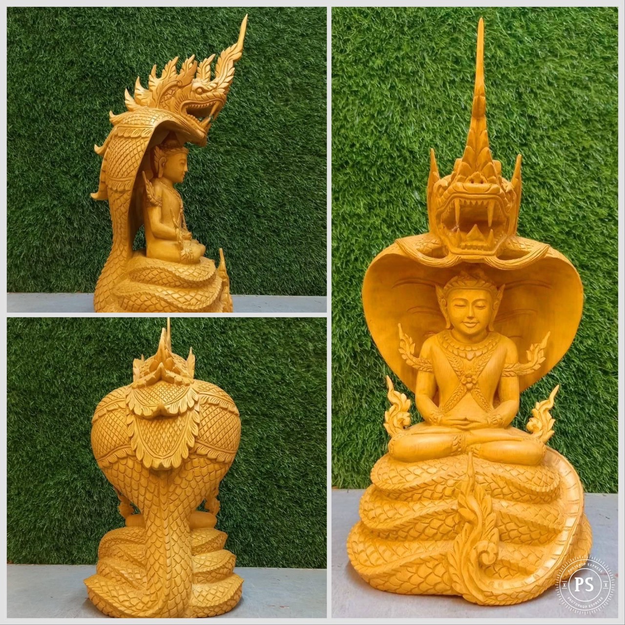 พระมหาจักรพรรดิแกะสลักไม้จันทร์หอม หน้าตัก8นิ้ว