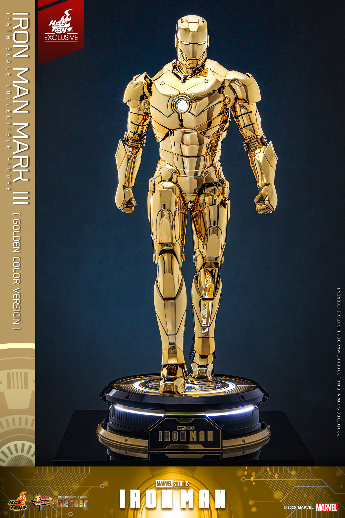 Hot Toys MMS764D69 Iron Man - Iron Man Mark III (Golden Color Version) [Hot Toys Exclusive]