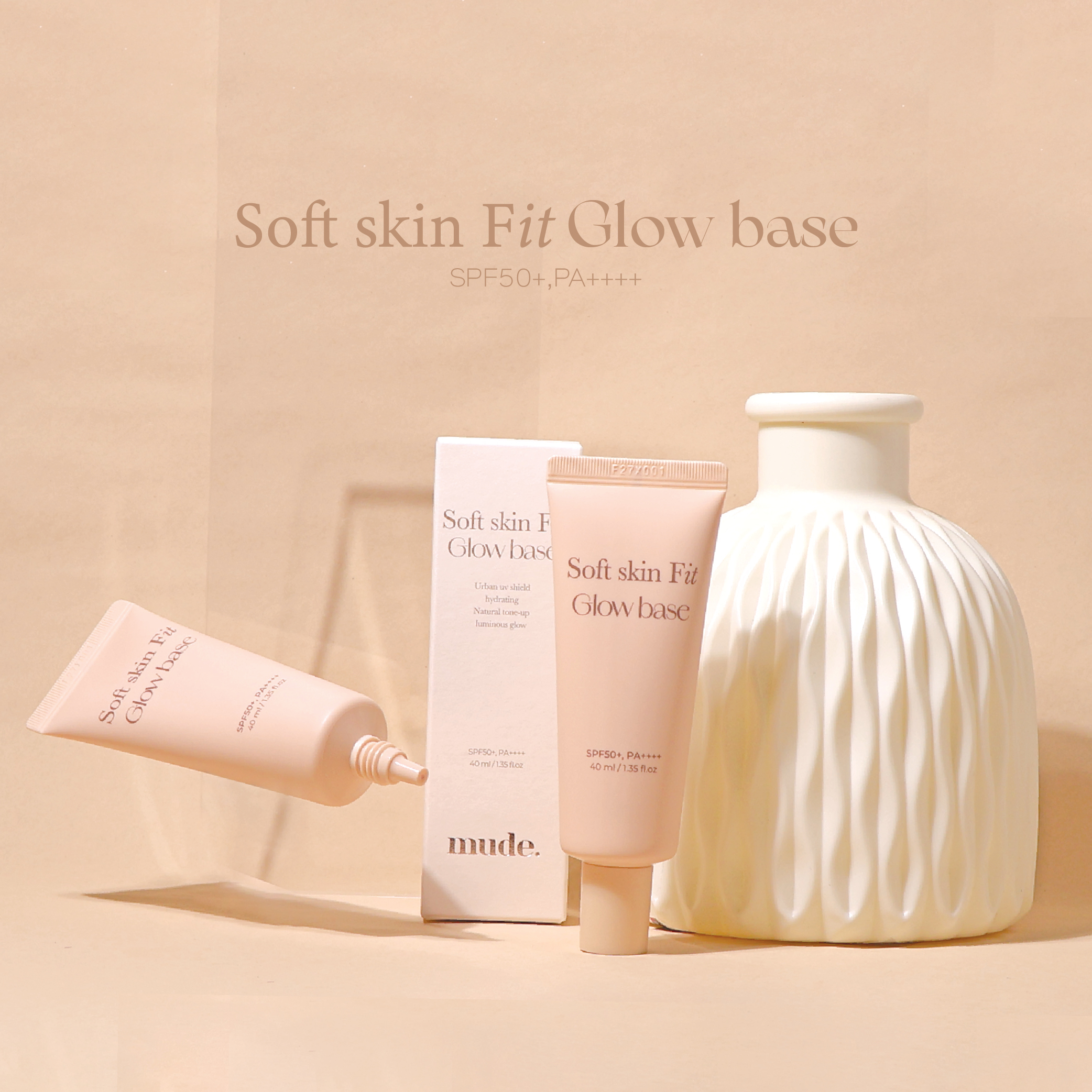 MUDE SOFT SKIN FIT GLOW BASE SPF 50 PA+++ 40 มล. ( เบสรองพื้น )