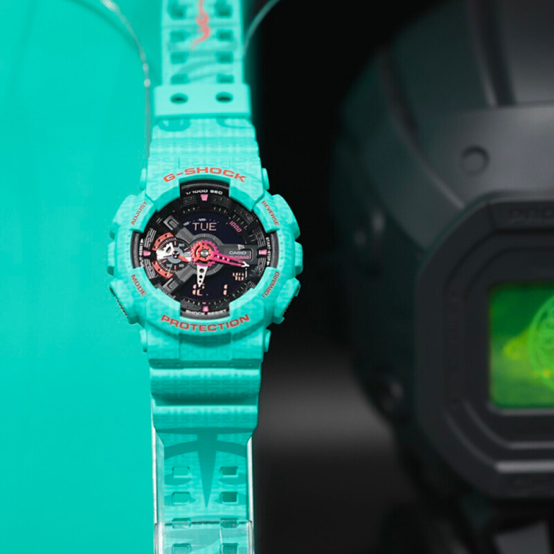 Casio G-Shock นาฬิกาข้อมือ สายเรซิ่น ผู้ชาย รุ่น GA-110SGG-3A GA-110SGH-4A