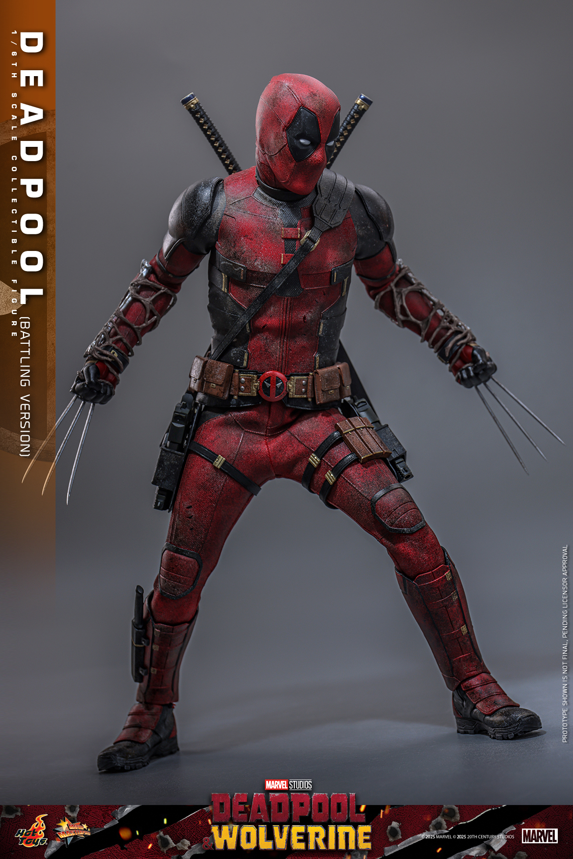 Hot Toys MMS782 Deadpool & Wolverine - Deadpool (Battling Version)