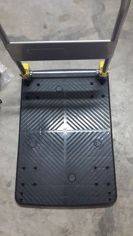 รถเข็นของพับได้ ล้อยาง 4 ล้อ รับน้ำหนักได้ 150 กิโลกรัม