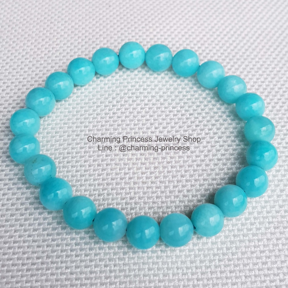 Amazonite อมาโซไนท์ AAA 10 มม นำพาโอกาศทางด้านการงาน การเงิน