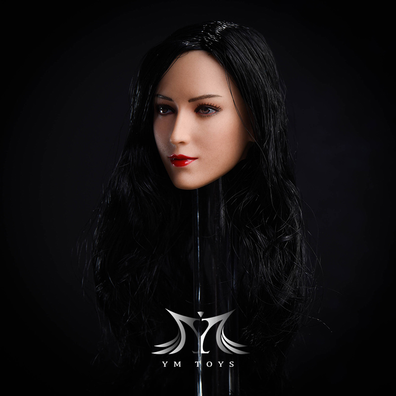 YMTOYS YM Ai Er D 1/6 Asian Beauty Headsculpt Long Black Hair