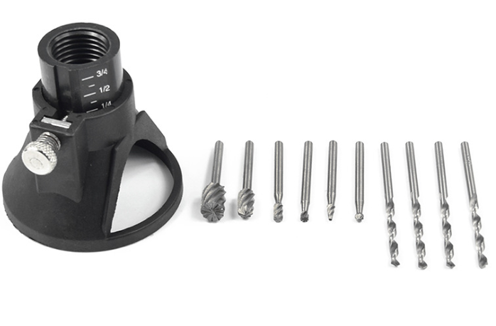 AD11 ตัวแปลงเครื่องเจียรสายอ่อน/เครื่องเจียร Dremel/ ให้เป็นทริมเมอร์ +ชุดดอกสว่าน + ดอกเจียรไม้