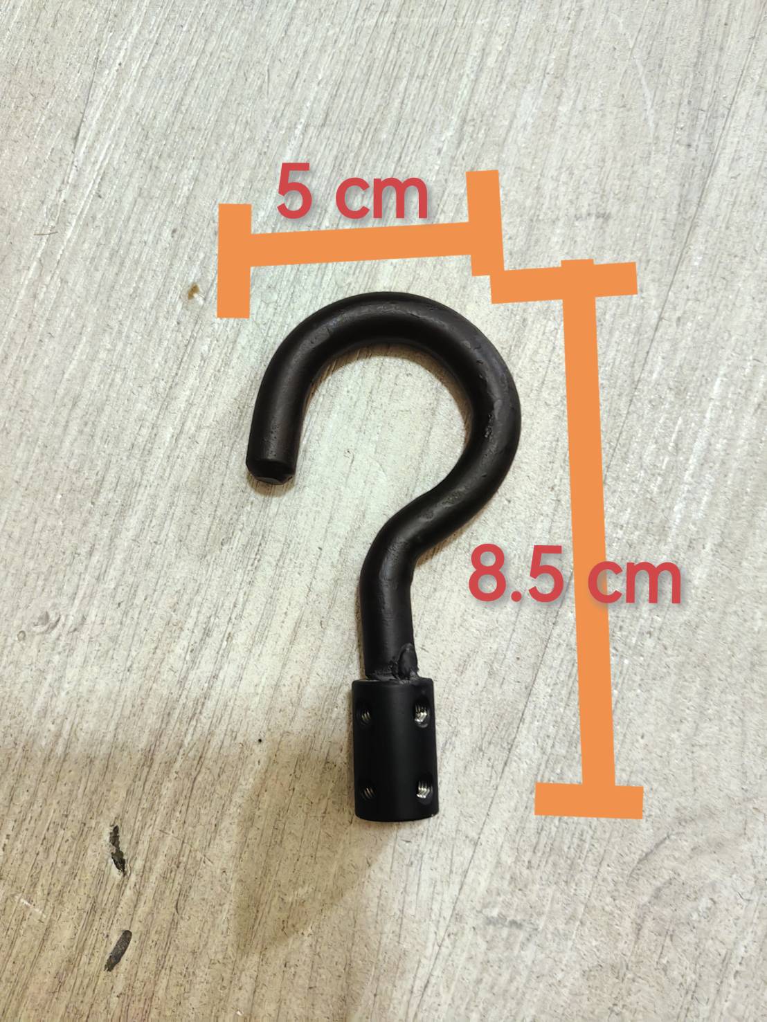 AC14 ข้อต่อเพลา 8 มิล เป็นตะขอ สำหรับเกีย่วแม่แรง หมุนกันสาดพับ